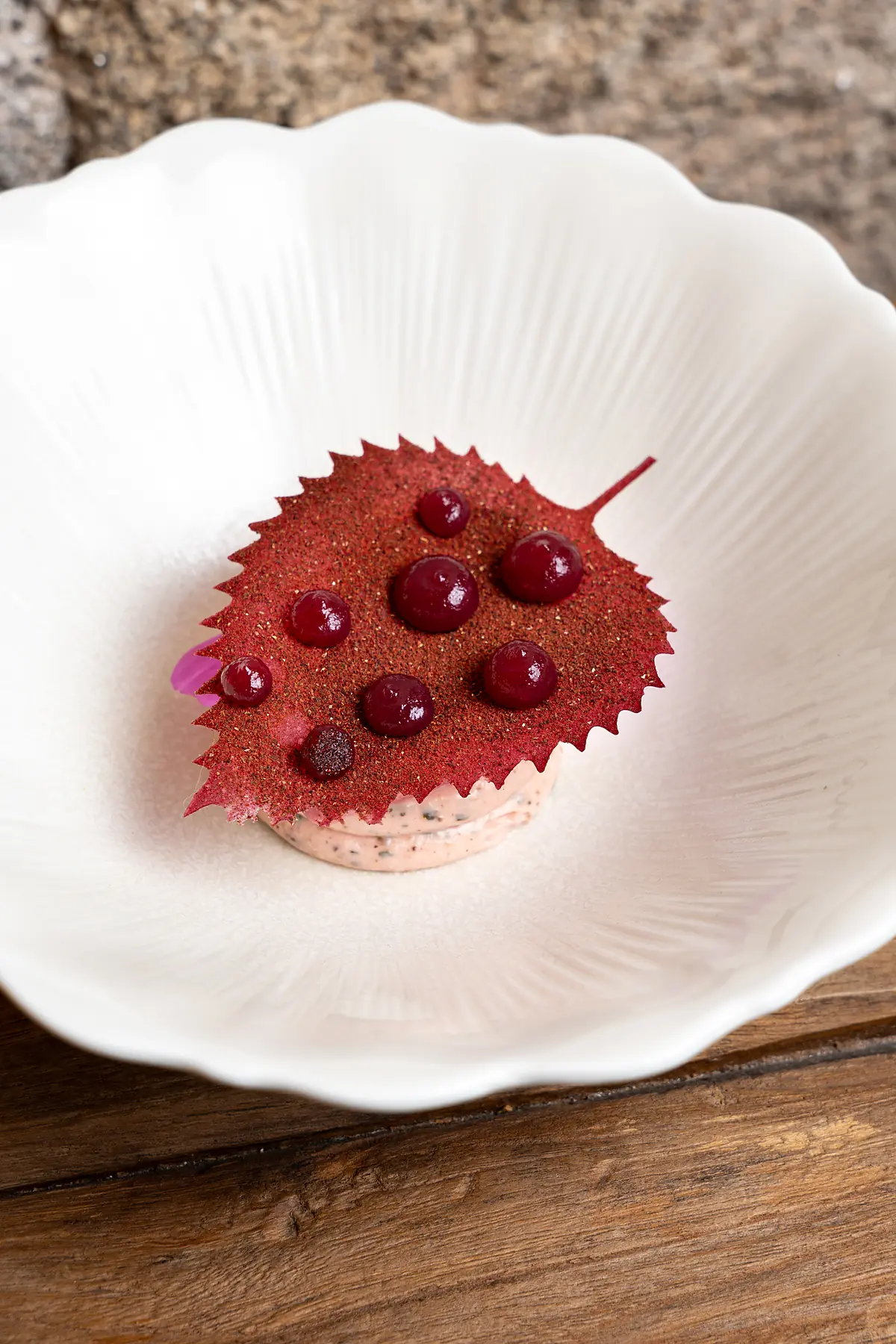 Dessert betterave et shiso d’OBBO